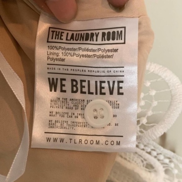 NWT Laundry Room l Ivory Crochet Shortie Skirt M - Picture 7 of 7